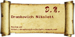 Draskovich Nikolett névjegykártya