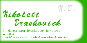 nikolett draskovich business card